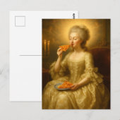 Marie eet pizza Digitale Kunst Briefkaart (Voorkant / Achterkant)