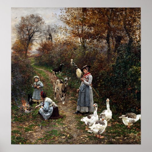 Marie François Firmin-Girard Shepherd Girl Poster (Voorkant)