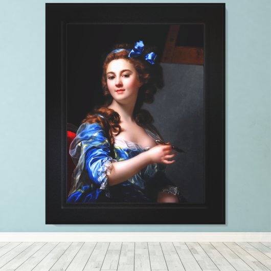 Marie Gabrielle Capet Self Portrait Canvas Afdruk (Insitu (Houten vloer))