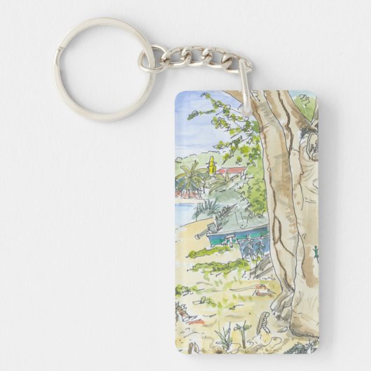 Marie Galante Beach Sleutelhanger (Voorkant)