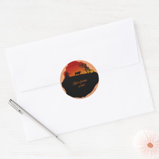 Marie-Galante eiland Ronde Sticker (Envelop)