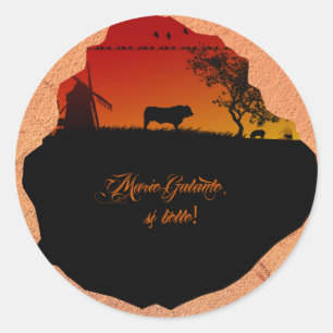 Marie-Galante eiland Ronde Sticker