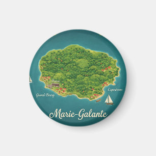 Marie-Galante – Geïllustreerd Eiland Magneet