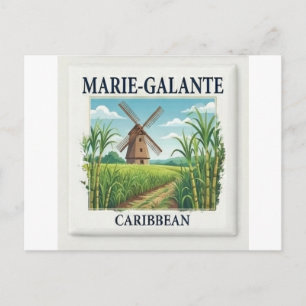 Marie-Galante Guadeloupe Caribische Windmolen Tege Briefkaart