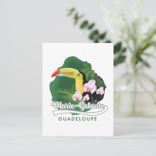 Marie Galante Guadeloupe logo Briefkaart (Staand voorkant)