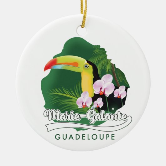 Marie Galante Guadeloupe logo Keramisch Ornament (Voorkant)