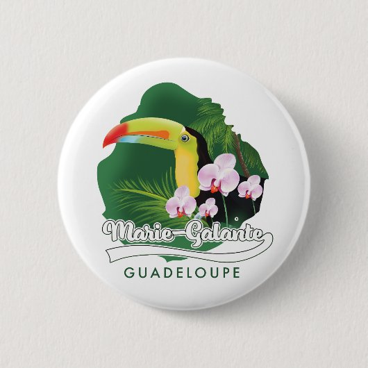 Marie Galante Guadeloupe logo Ronde Button 5,7 Cm (Voorkant)