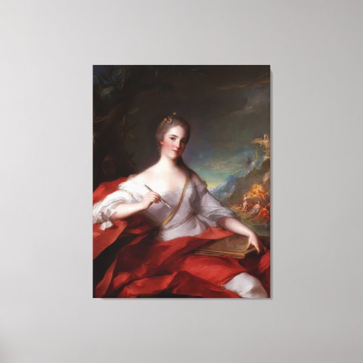Marie-Geneviève Boudrey door Jean-Marc Nattier Canvas Afdruk (Voorkant)
