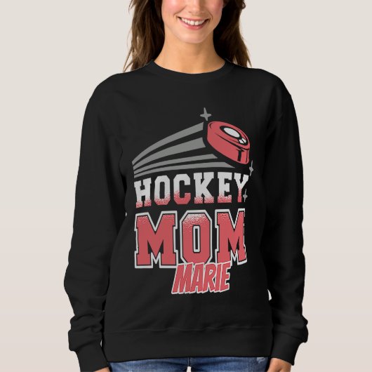 Marie Hockey Mom With Puck Womens Trui (Voorkant)