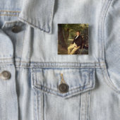 Marie-Joseph Marquis de La Fayette Vierkante Button 5,1 Cm (In situ)