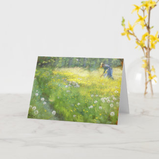 Marie Krøyer in de tuin bij Skagen-PS Kroyer Kaart