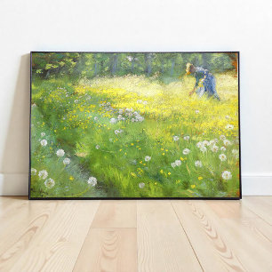 Marie Krøyer in de tuin bij Skagen-PS Kroyer Poster