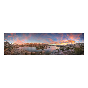 Marie Lake Sunrise Panorama - John Muir Trail Foto Afdruk