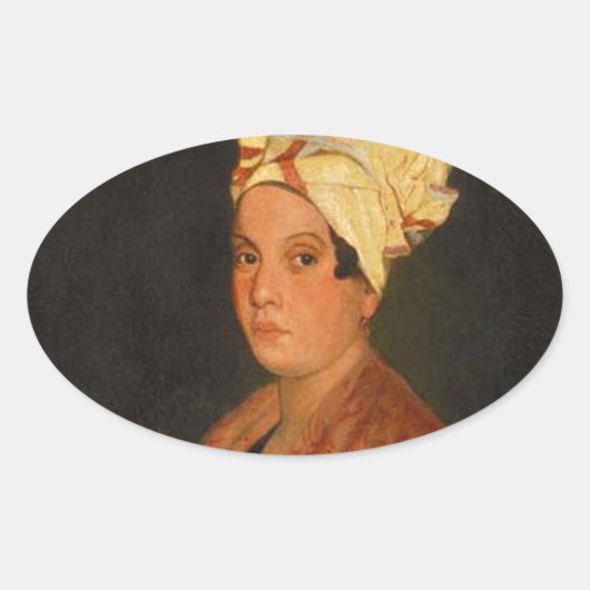 Marie Laveau: De Voodoo Koningin Ovale Sticker (Voorkant)