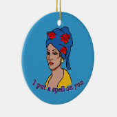 Marie Laveau Ik heb je een beetje verteld Keramisch Ornament (Rechts)