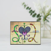 Marie Laveau Voodoo Vévé Briefkaart (Staand voorkant)