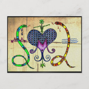 Marie Laveau Voodoo Vévé Briefkaart