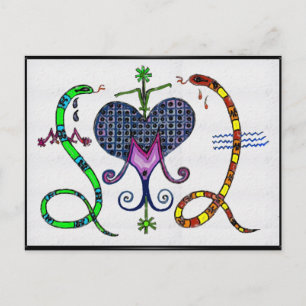 Marie Laveau Voodoo Vévé Briefkaart