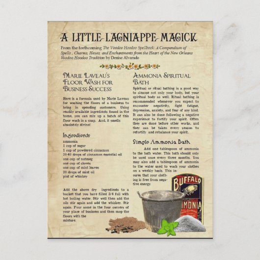 Marie Laveau's Floor Wash voor zakelijk succes Briefkaart (Voorkant)