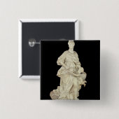 Marie Leszczynska als Juno, 1731 Vierkante Button 5,1 Cm (Voorkant /achterkant)