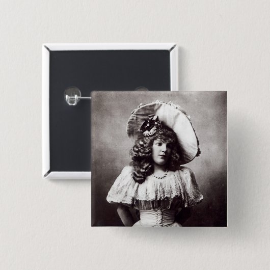 Marie Lloyd Vierkante Button 5,1 Cm (Voorkant /achterkant)