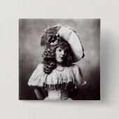 Marie Lloyd Vierkante Button 5,1 Cm (Voorkant)