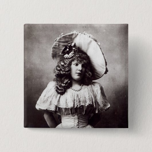 Marie Lloyd Vierkante Button 5,1 Cm (Voorkant)