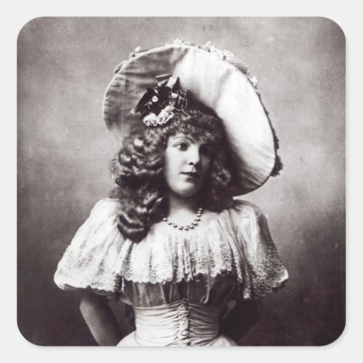 Marie Lloyd Vierkante Sticker (Voorkant)