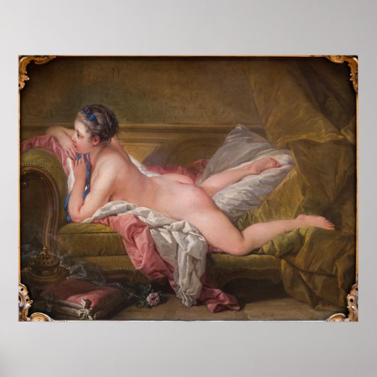 Marie-Louise O'Murphy mistress - François Boucher Poster (Voorkant)