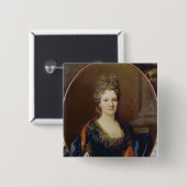Marie Marguerite Arouet, c.1700 Vierkante Button 5,1 Cm (Voorkant /achterkant)