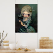 Marie Masquerade lowbrow gothic Rococo Art Print (Keuken)