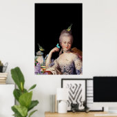 Marie met sleutel en slot poster (Thuiskantoor)