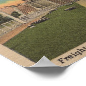 Marie, MI - Uitzicht van Freighter die MacArthur v Poster (Hoek)