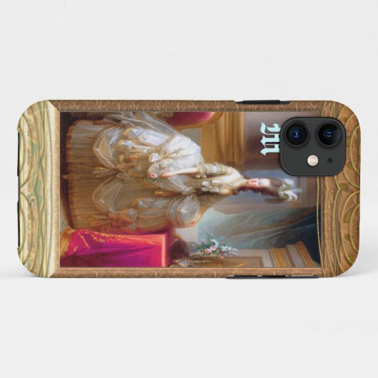 Marie Monogram Case-Mate iPhone Case (Achterkant (horizontaal))