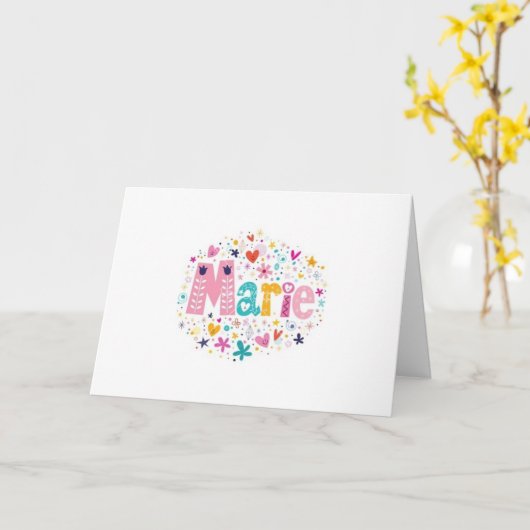 *****MARIE***** OP UW GROTE DAG "ENJOY" KAART (Gele Bloem)