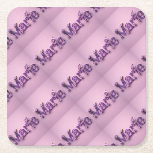 Marie Paarse Roze Onderzetter Set (Voorkant)