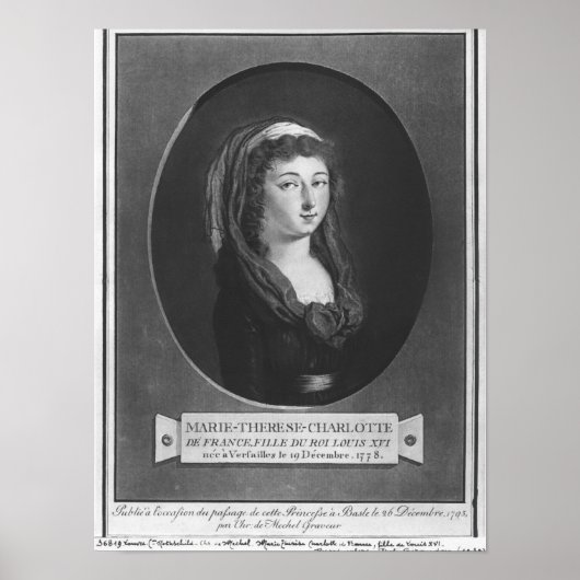 Marie-Therese-Charlotte de France, 17 jaar Poster (Voorkant)