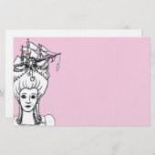 Marie van het Zee Whimsical Stationery in Pink Briefpapier (Voorkant / Achterkant)