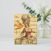 Marie Vintage Collage Briefkaart (Staand voorkant)