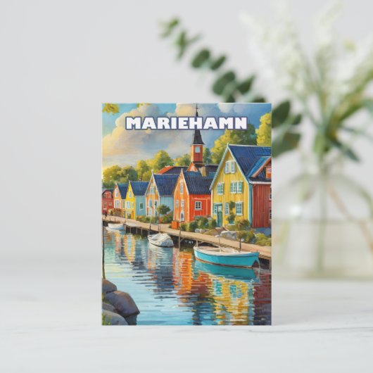 Mariehamn, een rustige eilandengroep briefkaart (Staand voorkant)
