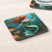 "Marielle" - Mooie dansende zeemeermin Bier Onderzetter (Linkerzijde)