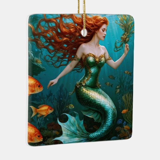 "Marielle" - Mooie dansende zeemeermin Keramisch Ornament (Rechts)