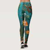"Marielle" - Mooie dansende zeemeermin Leggings (Achterkant)