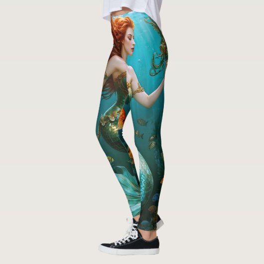 "Marielle" - Mooie dansende zeemeermin Leggings (Links)
