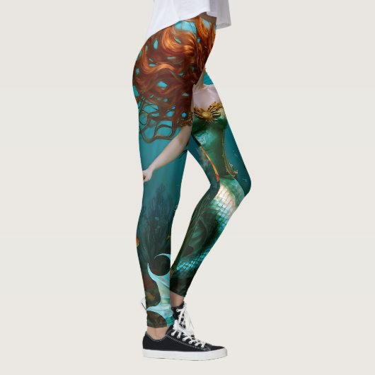 "Marielle" - Mooie dansende zeemeermin Leggings (Rechts)