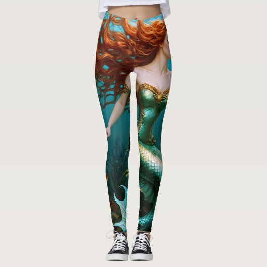 "Marielle" - Mooie dansende zeemeermin Leggings (Voorkant)