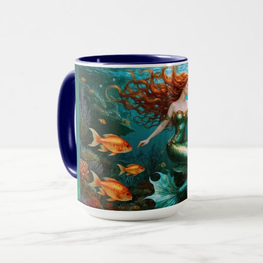 "Marielle" - Mooie dansende zeemeermin Mok (Voorkant links)