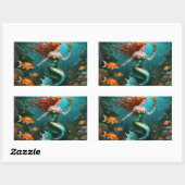 "Marielle" - Mooie dansende zeemeermin Rechthoekige Sticker (Vel)