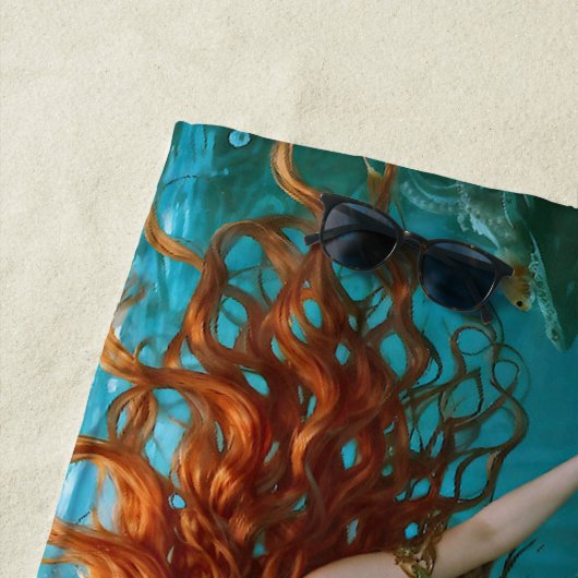 "Marielle" - Mooie dansende zeemeermin Strandlaken (In situ)