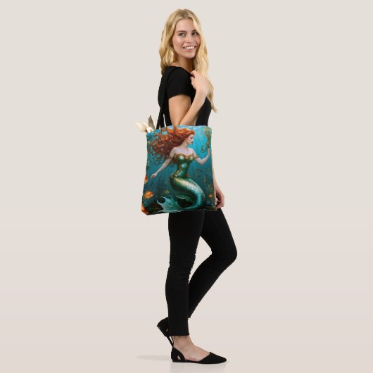"Marielle" - Mooie dansende zeemeermin Tote Bag (Op model)